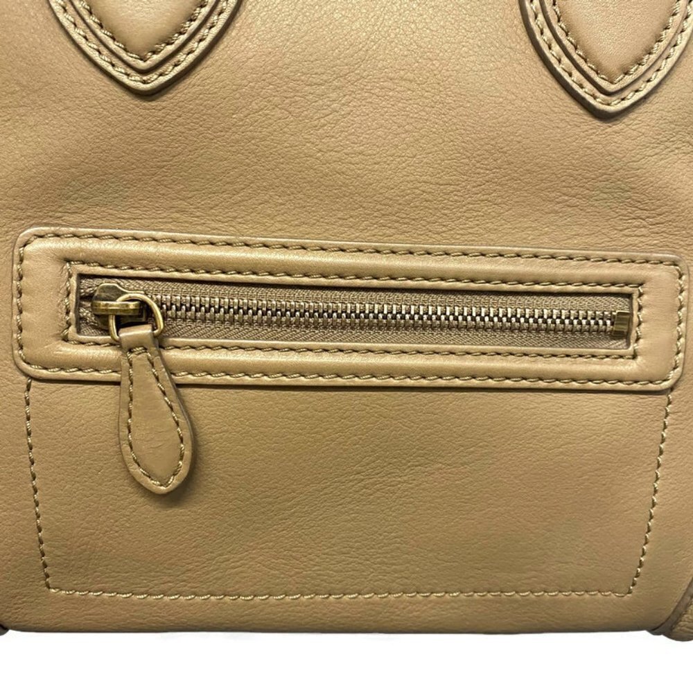 Celine - Taupe Mini Luggage Tote - Picture 6 of 10